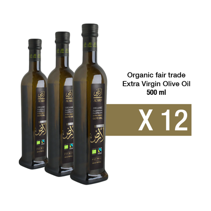 Fair Trade Organic Extra Virgin Olive Oil - 500 ml (Case of 12)