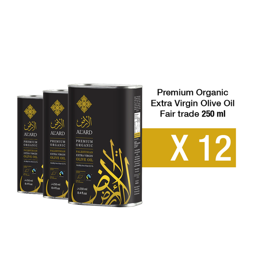 Premium Organic fair trade Extra Virgin Olive Oil 250 ml Tin (Case of 12)